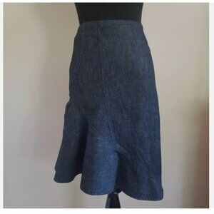 ARMANI COLEZZIONI LIGHT JEANS SKIRT- ASYMMETRICAL SZ 6